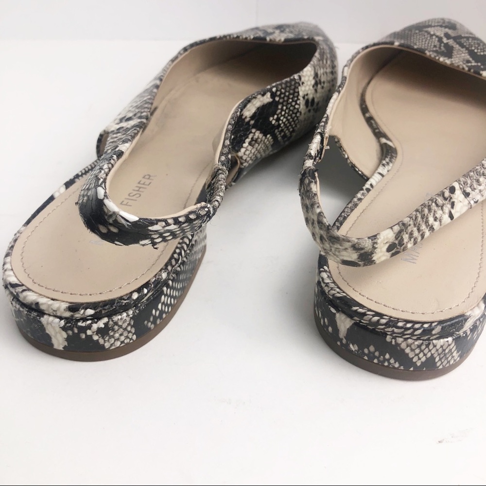 Marc Fisher Snake Print Pointed Toe Flats - image 2
